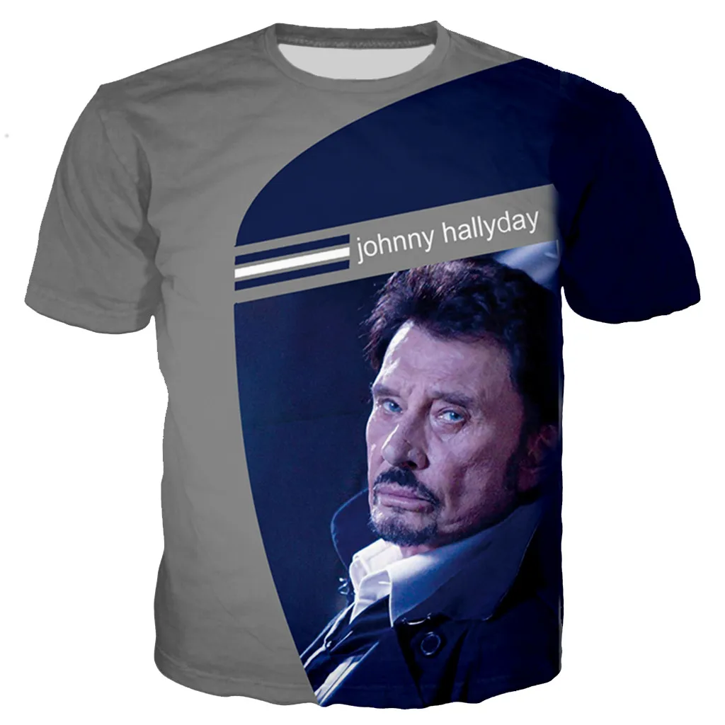 

New arrive popular johnny hallyday men women 3D printing Gothic fashion t shirt /hoodies/ sweatshirts/vest/ summer tops