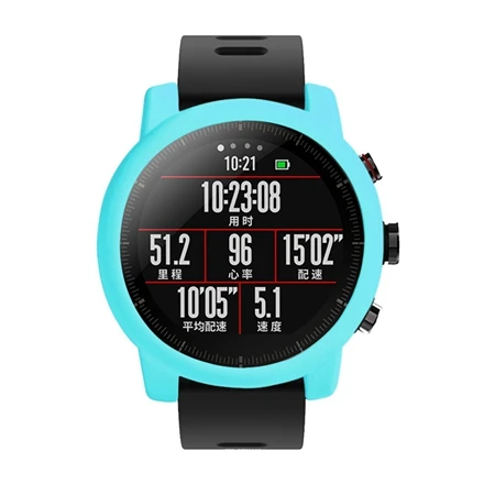 Силиконовый чехол для Xiaomi Huami Amazfit Pace Stratos 2/2S Smart Wacth, защитный чехол s, мягкий чехол, аксессуары для Amazfit Pace 2 - Цвет: blue2