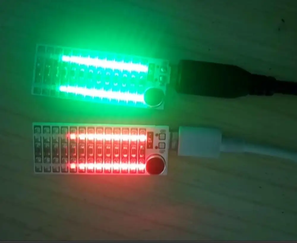 Миниатюрный светодиодный USB индикатор громкости 2X13 с голосовым управлением