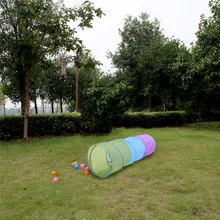 Стальная проволока+ Нетканые ткани для детей с аккумулятором, трехцветная игровой туннель Однослойная игрушка смешанные Цвет проход туннель игрушки