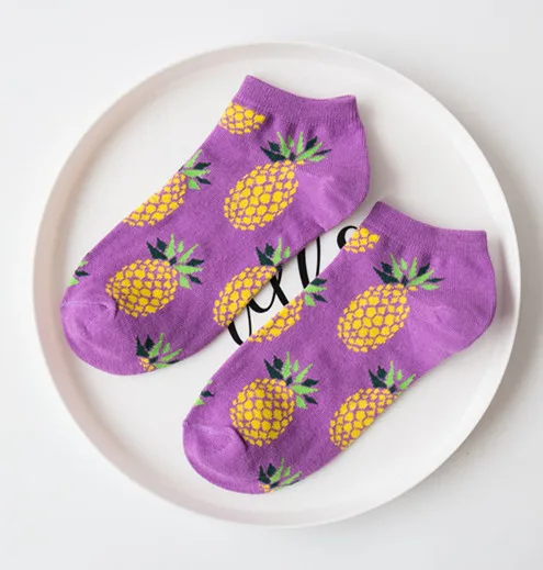 SP& CITY, 3 пары, женские хлопковые носки с фруктами, короткие носки с забавными рисунками милых животных, дешевые носки для женщин, классные Повседневные Удобные носки