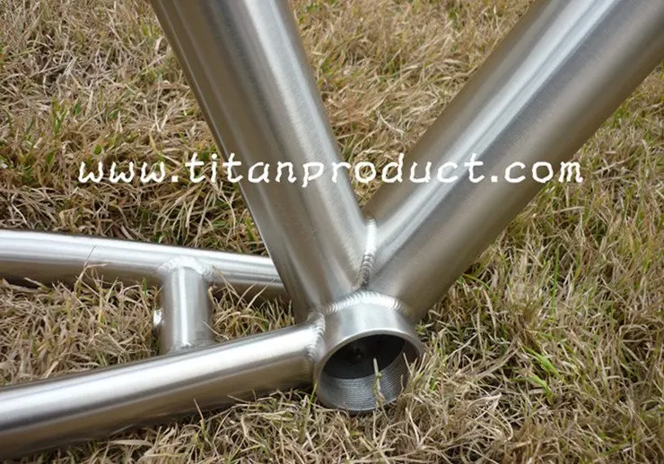 Best New Dropouts Style!!! Titanium Bicycle Frame Cyclocross Frame (with Mudguard and Rack Mounts) 3