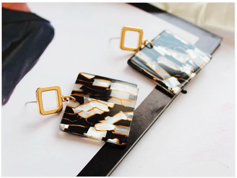 Marble Acrylic Earrings (2)