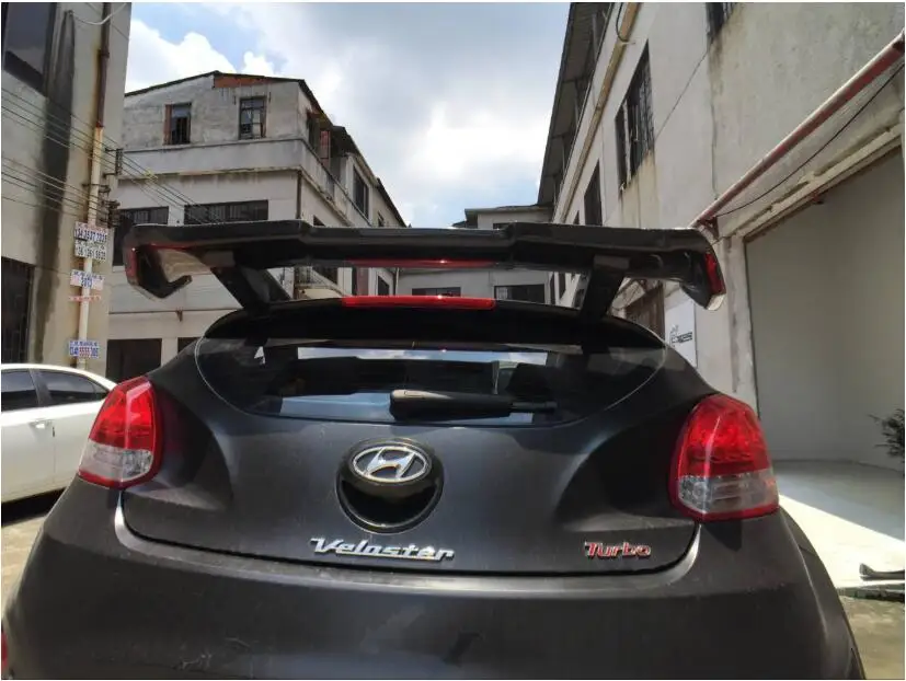 Для Hyundai Veloster MR V3 углеродное волокно/ABS заднее крыло багажника выступ Спойлеры подходит для Hyundai Veloster 2011