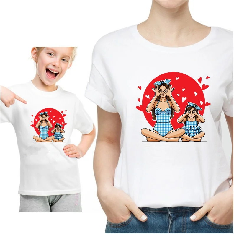 Toddler Baby Girl Love Donuts Trend Cartoon Funny Short Sleeve Cotton T Shirts Basic Tops Tee Clothes