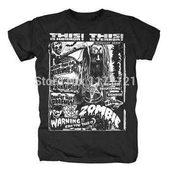 

Bloodhoof Rob Zombie alternative metal Black cotton T-shirt Asian Size