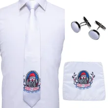 Мужской галстук, Новое поступление, 8,5 см, Barry. Wang, белый, с принтом, Рождественский галстук для мужчин, вечерние, шелк, шейный галстук, Прямая поставка, FA-5102