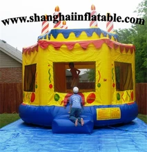 Inflatable big yellow cake bouncer Children Amusement Park Slide For Sale Commercial Entertainment Equipment Price Kids Indoor