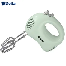 Миксер DELTA DL-5069 серо-зеленый:мощность 170 Вт, 5 режимов скорости, 4 насадки