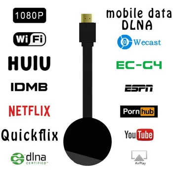 

HDMI Wireless Display Wecast G4 for Android iOS YouTube Netflix Airplay Support 4G Cellular Data Casting Media TV Stick