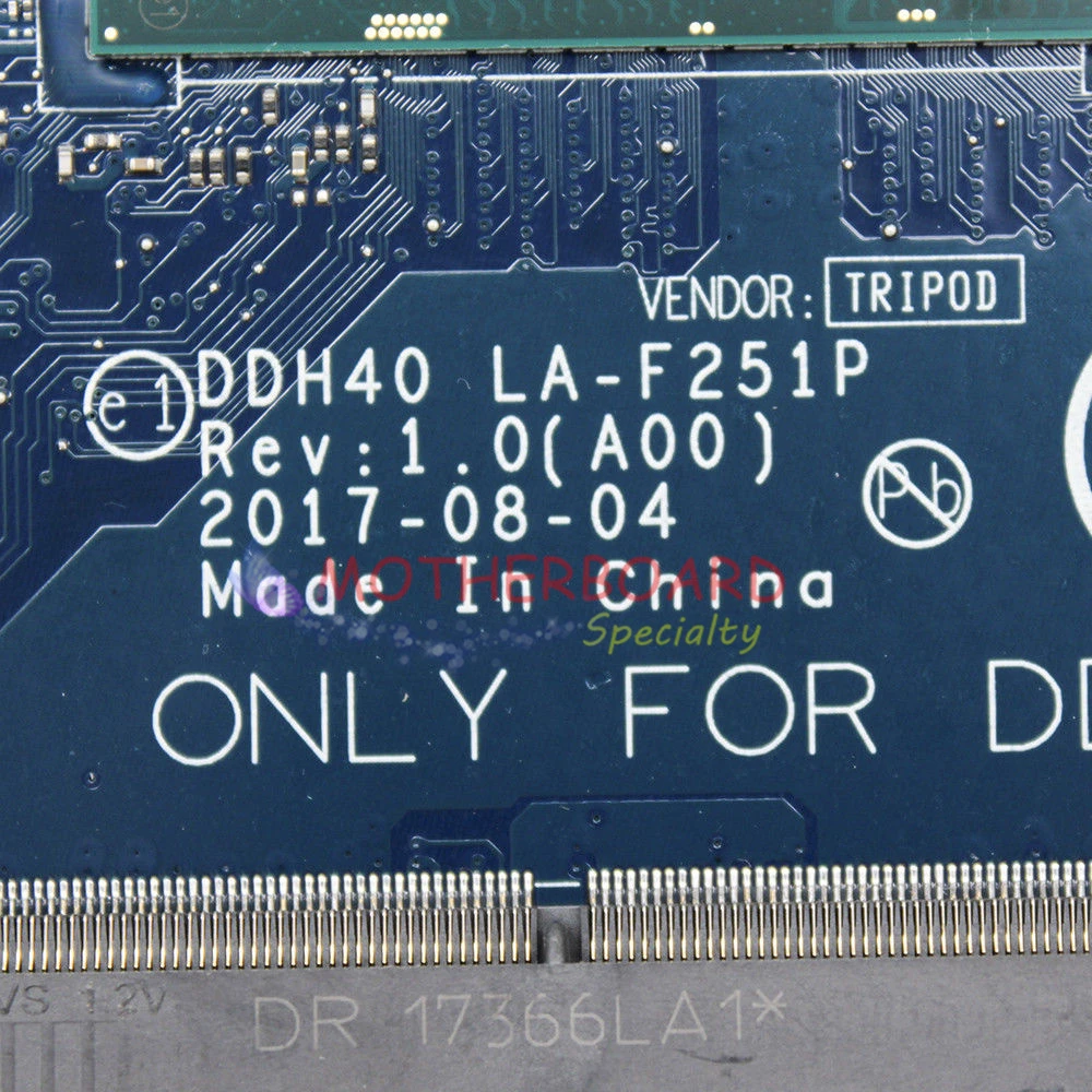 Vieruodis для Dell 7472 7572 материнская плата ноутбука с i7 8550U CPU и MX150 GPU DDH40 LA F251P WV6GW 0WV6GW CN