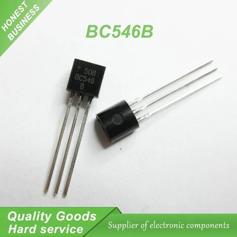 50pcs BC546B BC546 TO 92 Bipolar Transistors BJT NPN 80Vcbo 80 Vceo