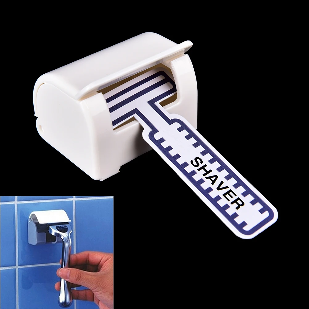 

Plastic Razor Rack Sucked Sticky Cup Holder Wall Mounted Hanger Men's Razor Shaver Holder