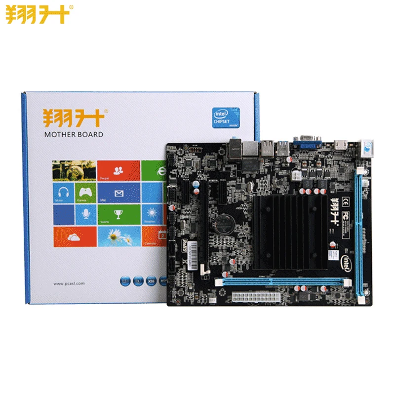 

New ASL J1800M-HK Onboard J180 DDR3 MATX Motherboard with VGA HDMI USB 3.0 5.1 channel mainboard PC
