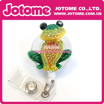 

frog cartoon Retractable Badge Reel with Swivel Clip