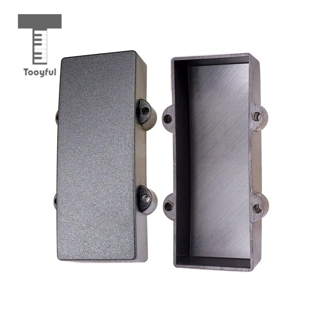 2 Pieces Black Sealed Humbucker Pickup Cover for 4 String Bass Guitar