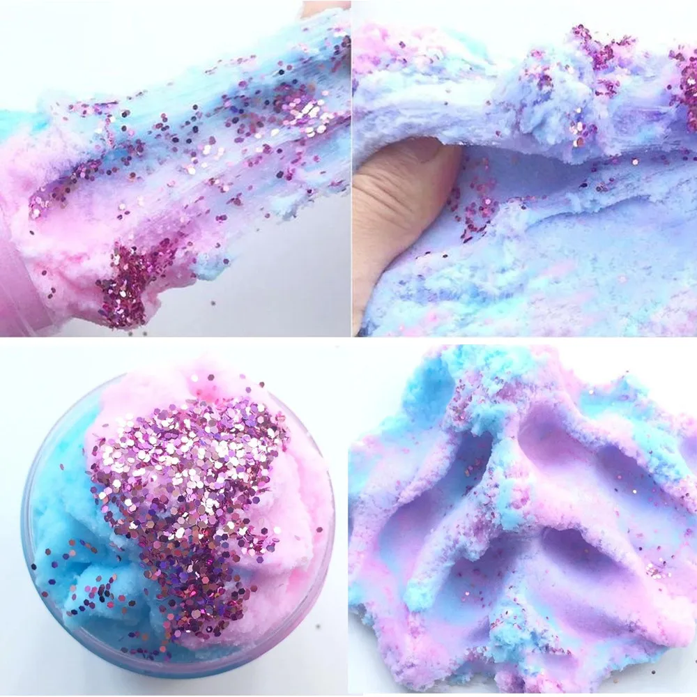 

Colorful Mixing Cloud Slime Squishy Scented Stress Kids Clay Kids Toy Sludge Cotton Mud To Release Clay Toy Plasticine Gifts