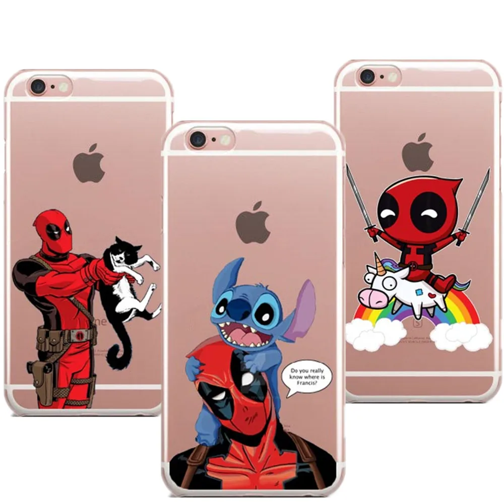 Чехлы LOVINA мягкий смешной Дэдпул и Кот Чехол для iPhone X Phone 5 5S SE 6 S Plus 7 XR XS Max 8 Plus|case for