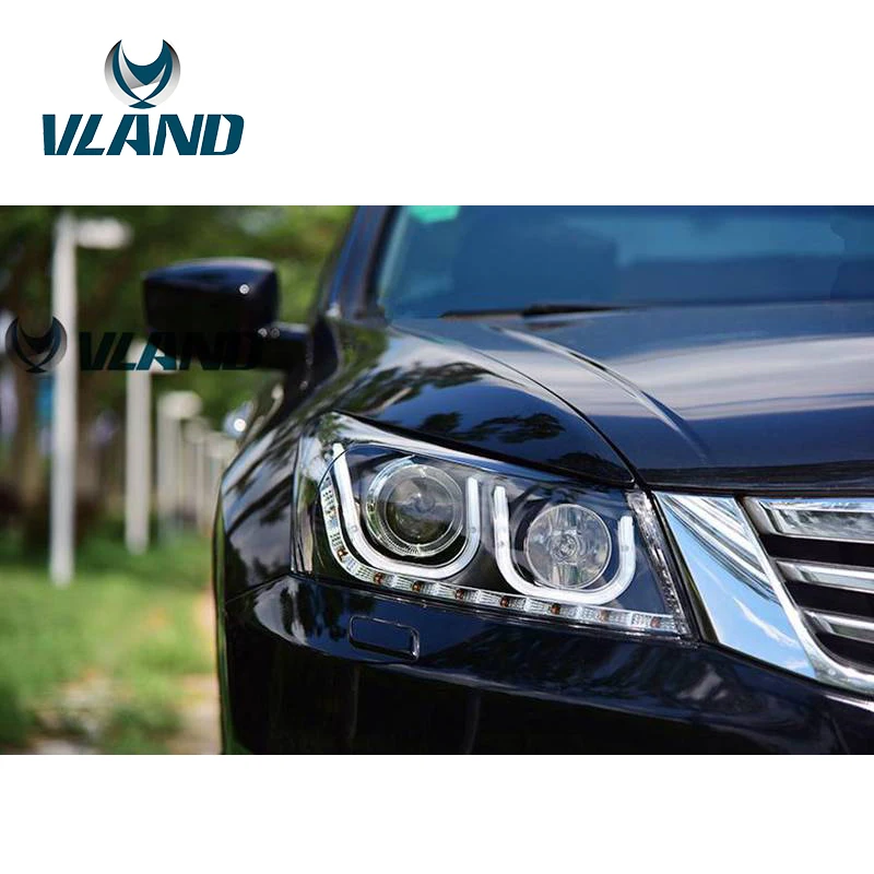 Светодиодный налобный фонарь VLAND для Accord 2008 2013 светодиодный 8th Gen Bi Xenon|bi-xenon lens|honda