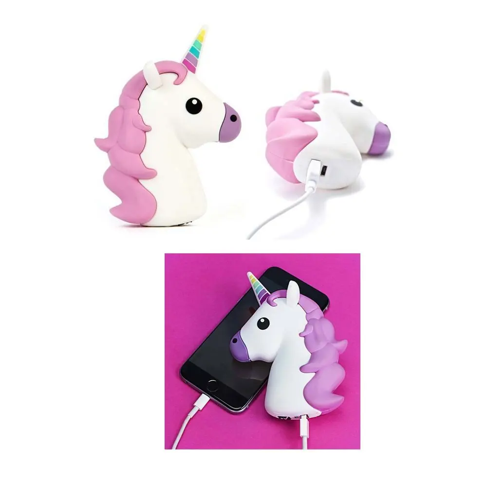 8800mah Funny Cute Emoji Unicorn Shaped Power Bank Battery Charger Powerbank Case for iPhone/Samsung Galaxy/HTC/SONY/NOKIA