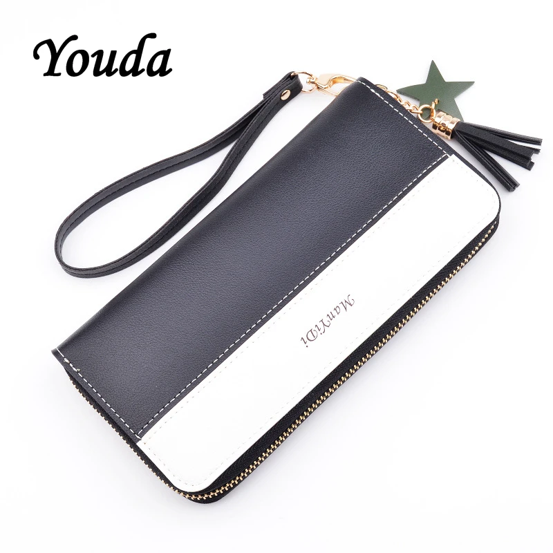 

Youda 2019 New Ladies Clutch Bag Female Student Long Wallet Simple Stitching Purse Large Capacity Card Holder Women's Wallets