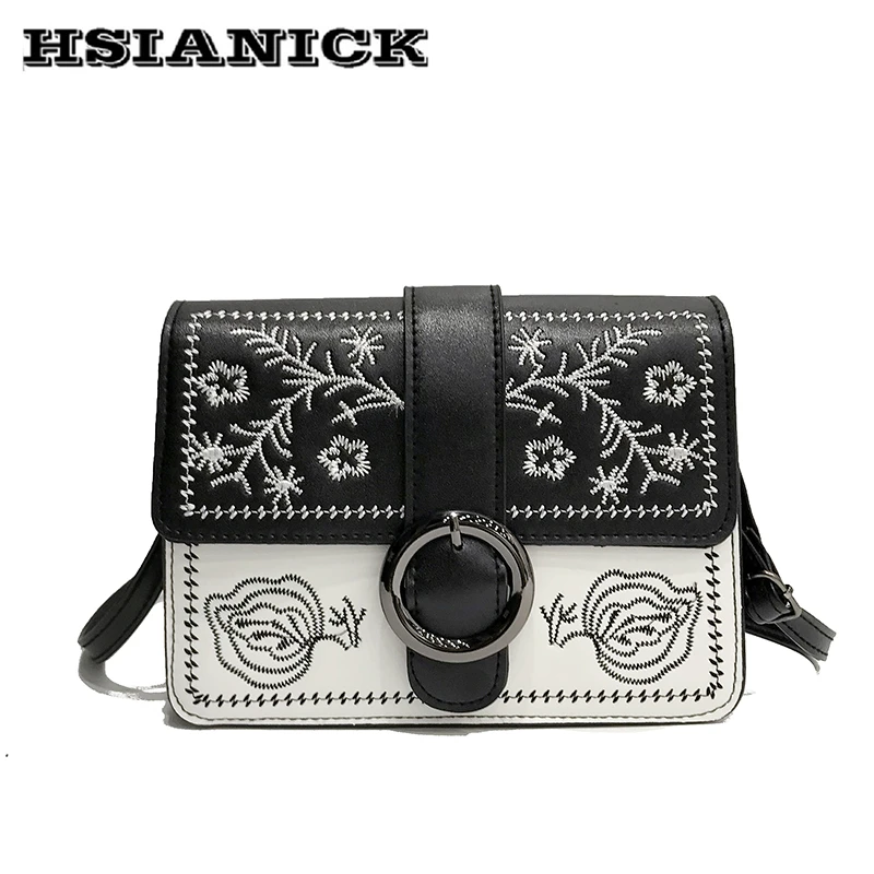 

Bag female 2017 new embroidery elegant design shoulder bag small square handbag casual diagonal female messenger bag handbag