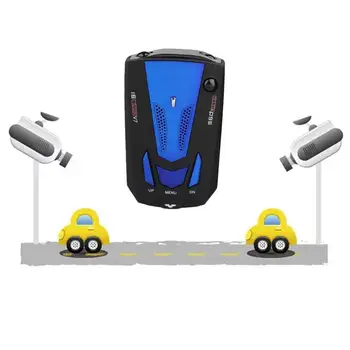 

Auto 360 Degree Car Speed Laser Voice Alert Russian Radar Detector Vehicle V7 Speed Voice Alert Warning with 16 Band Receiver