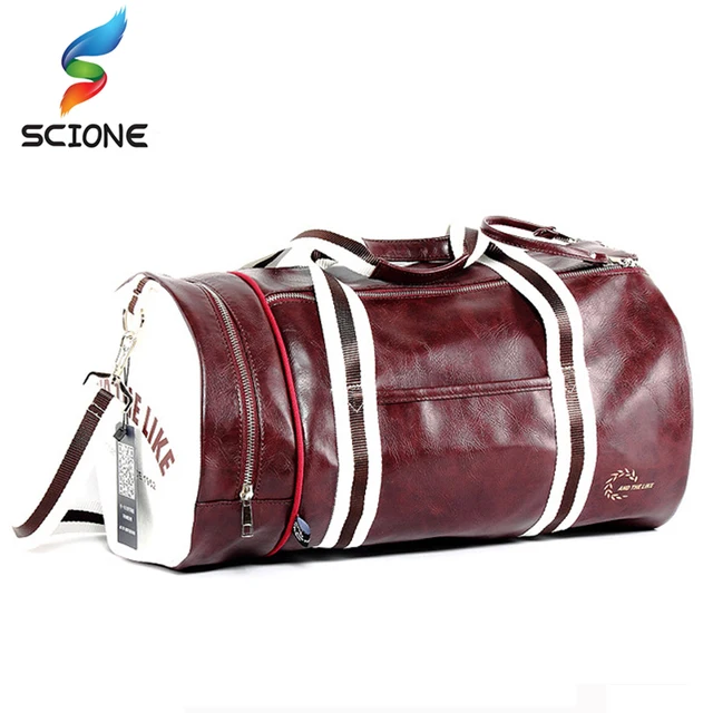Best Price Hot Top PU Outdoor Sports Gym Bag Multifunction Training Fitness Shoulder Bag With Shoes Pocket Mixed Colors Travel Yoga Handbag