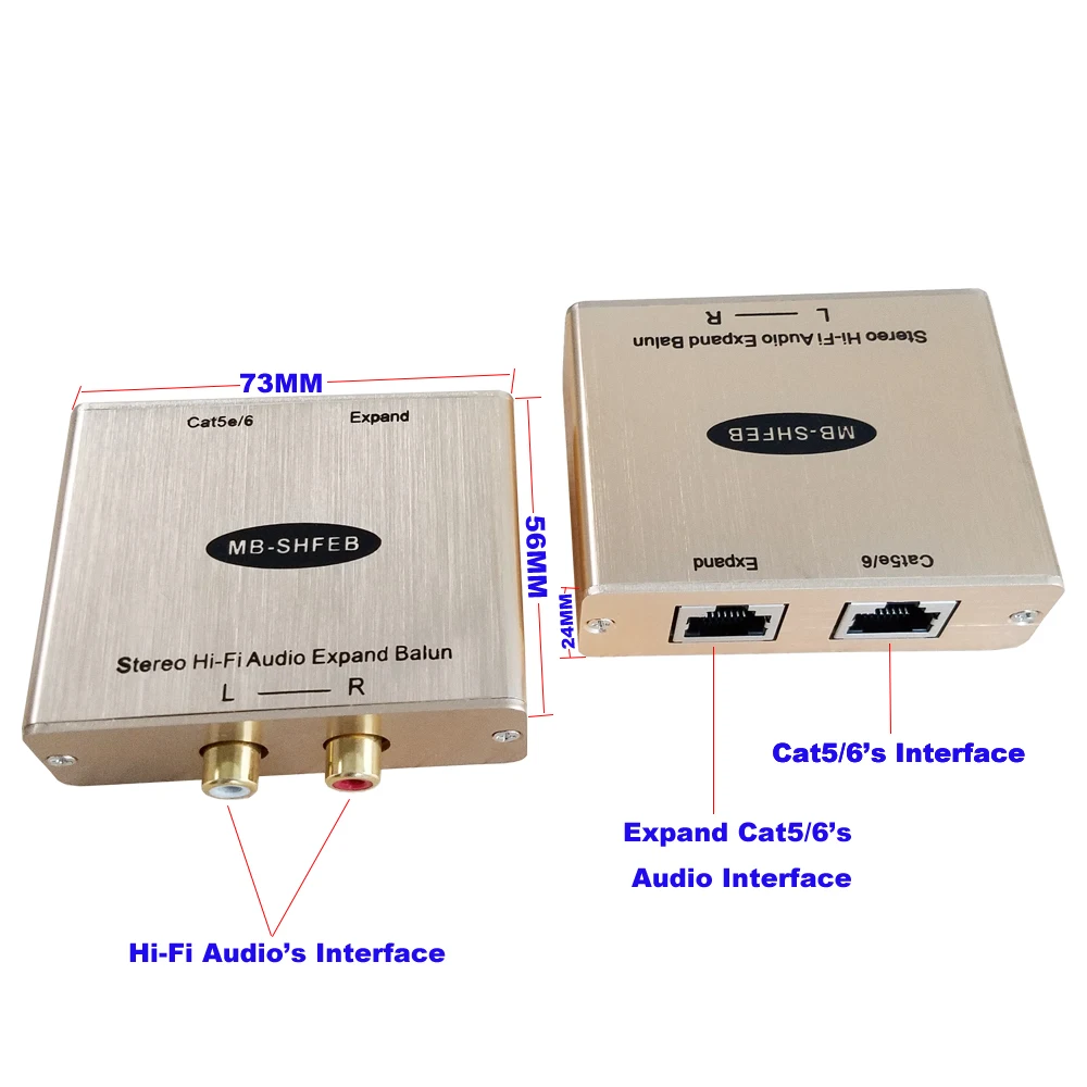 Hi Fi аудио приемник удлинитель стерео RJ45 выход RCA с 1 CH выход|Домашний кинотеатр| |