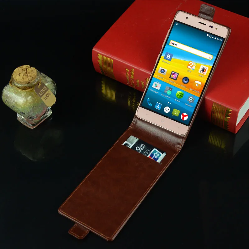 

Pierves Luxury Card Slot flip cover PU Leather Case For DEXP Ixion X150 Metal
