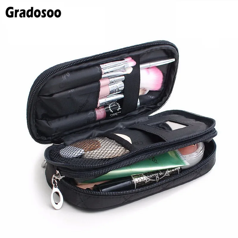 

Gradosoo Thread Women Makeup Bag Small Cosmetic Bag For Women Toiletry Bag Travel Organizer Storage Female Makeup Pouch LBF587