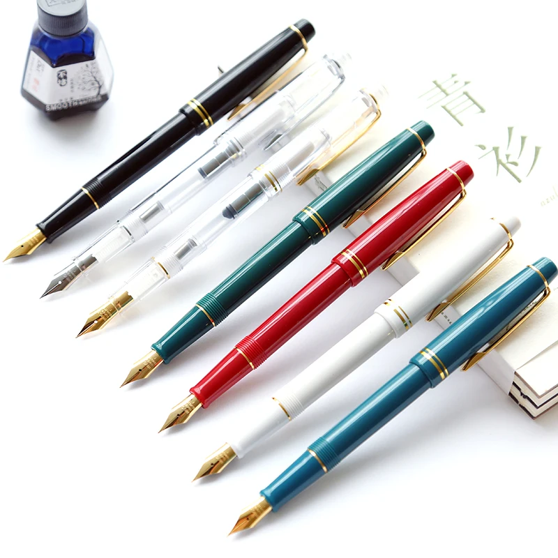 2018 Wing Sung 3008 Metal Gold Clip Fountain Pen Extra Fine EF Nib 0.38/0.5mm
