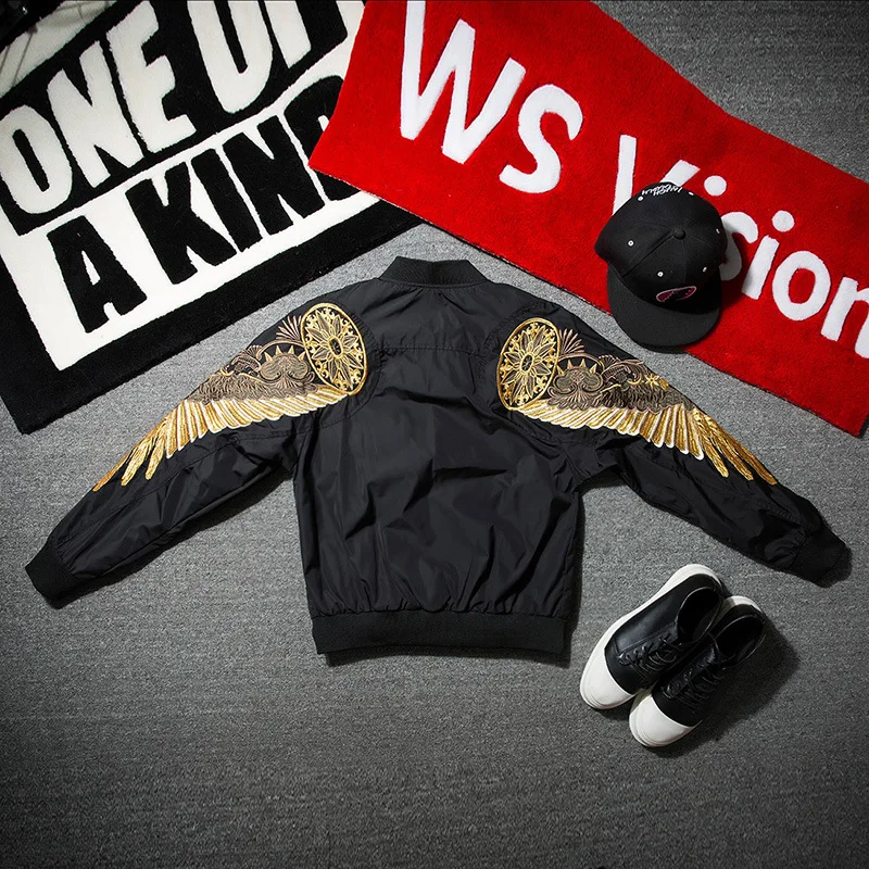 NIANJEEP Embroidery 2018 Nen Spring Autumn Black Army green Bomber Jacket Men Streetwear Brand-clothing M-XXL flight jacket