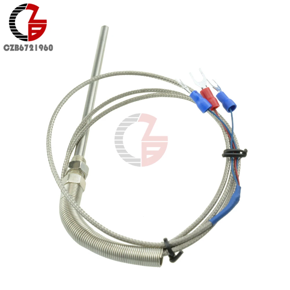 

1M Stainless Steel RTD PT100 Temperature Sensor Probe Thermal Thermocouple Tester Detector for Temperature Controller Thermostat