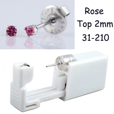 Disposable Sterilized Safety Nose Ear Piercing Unit Cartilage Tragus Helix Piercing Gun Tool Kit Build In Ear Studs Earring