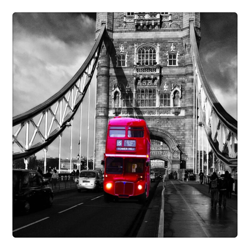 le bureau London Tower Bridge c/él/èbre bus rouge Bouton de tiroir avec vis Tiroir de meuble Poign/ée de traction 4 pi/èces pour la maison