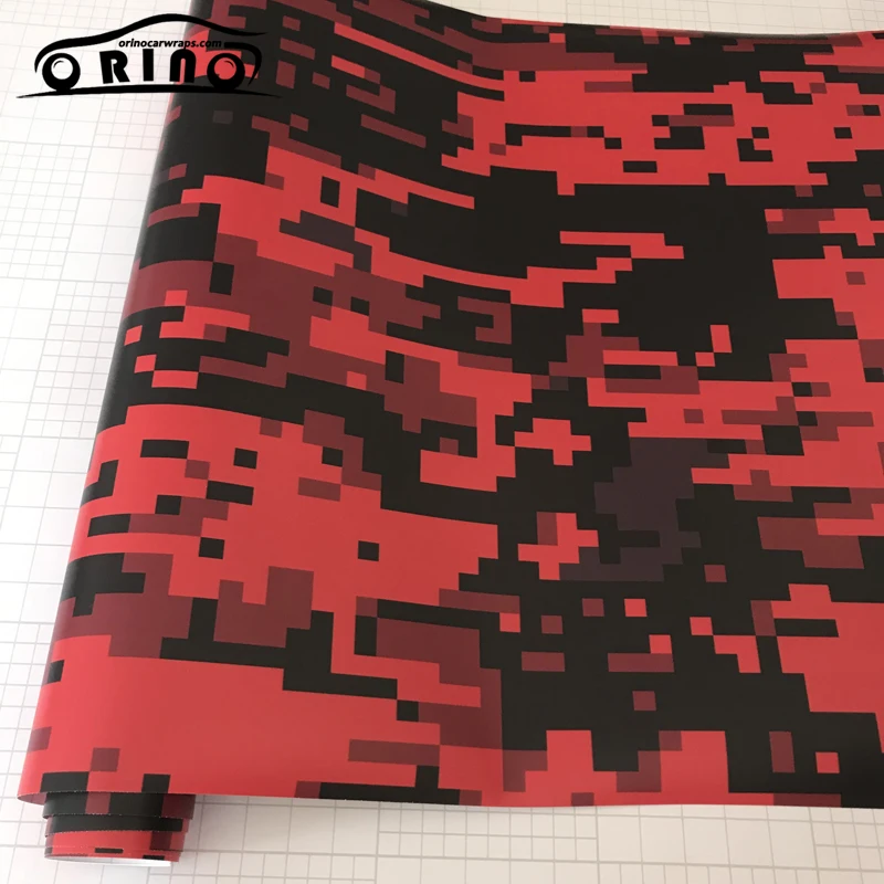 Black Red Digital Vinyl Film Sticker