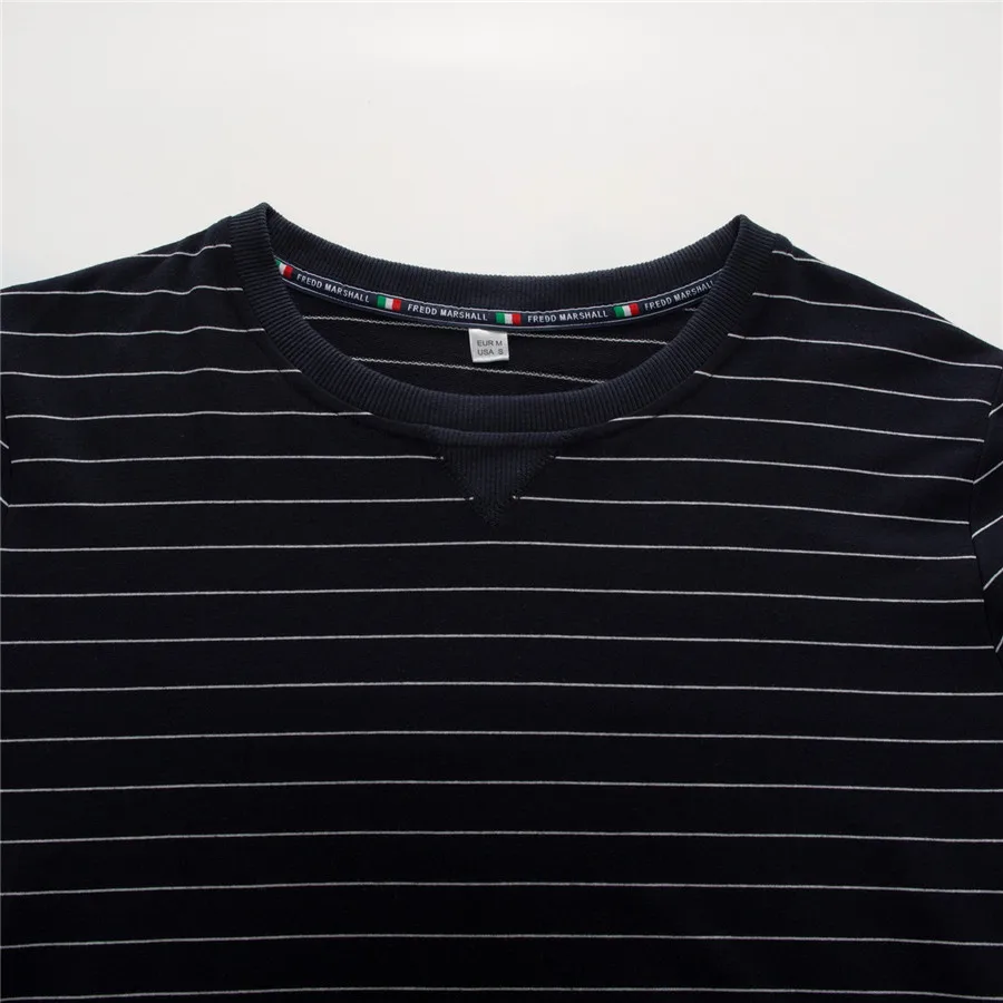 Fredd Marshall T-shirt Striped 100% Cotton Tops Tees Long Sleeve Male Pullover Tracksuit Spring autumn 2018 New Mens Plus Size (10)