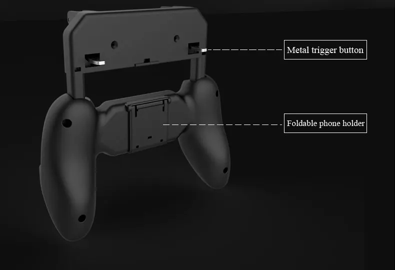 Геймпад для мобильного телефона PUBG с реальными триггерами и неподключенными физическими клавишами для 4,5~ 6,5 дюймов Android/Iphone