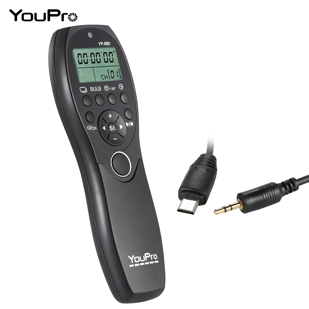 

YouPro YP-880 S2 Camera Wired Shutter Release Timer Remote Control LCD Display for Sony A58 A7R A7 A7II A7RII A7SII DSLR Camera