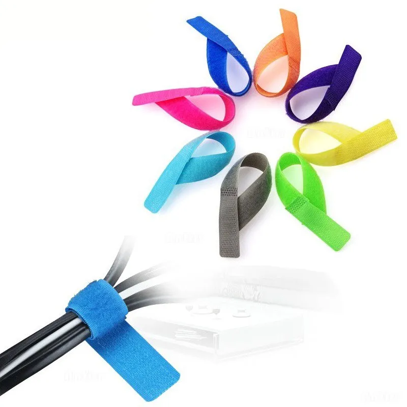 

30Pcs Reusable Colored Nylon Cable Ties Wire Mouse Cord Protector Cable Management Length 17.5cm