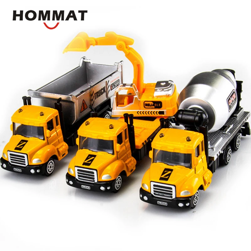 Модель пожарного двигателя HOMMAT масштаб 1:64 3 шт. пожарный автомобиль строительные