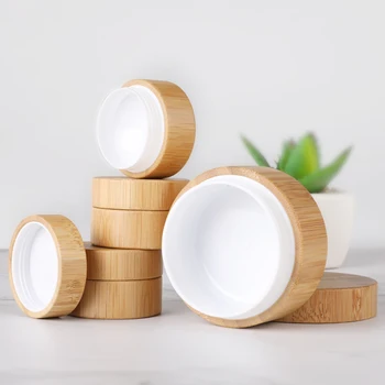 

50g Small Natural Bamboo Jars Cosmetic Makeup Vial Face Cream Balm Containers