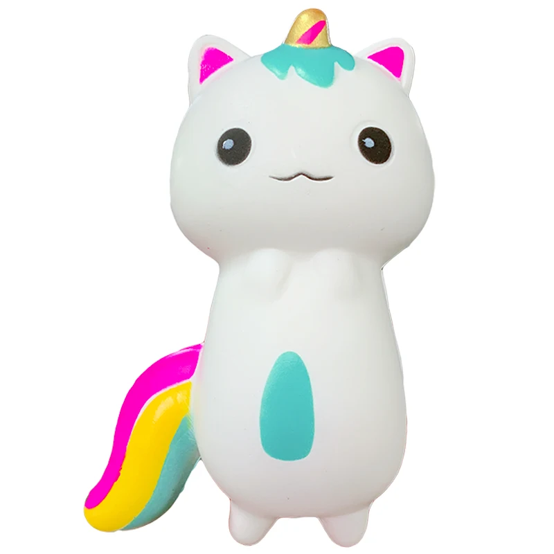 New New Cute Unicorn Cat Squishy Kitty Doll Slow Rising Soft Squeeze Toy PU Bread Cake Scented Anti Str