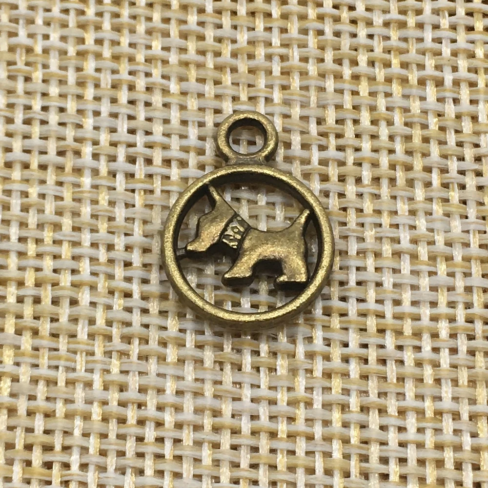 30Pcs Dog Charms Antique Bronze Color DIY Jewelry Making Handmade Craftsin Charms from Jewelry