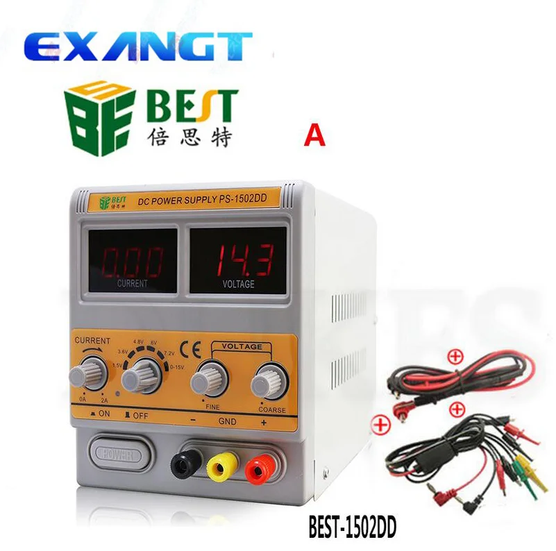 

BEST-1502DD Mobile Phone Repair DC Adjustable Power Supply Voltage Regulator Regulated Power Supply 0-15V 2A 220V