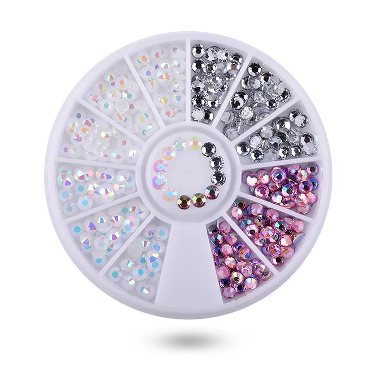 

Mixed color 1 box Flatback Colourful Acrylic AB Rhinestones DIY Phone Nail art,Glue on rhinestones, Acrylic sticker for anywhere