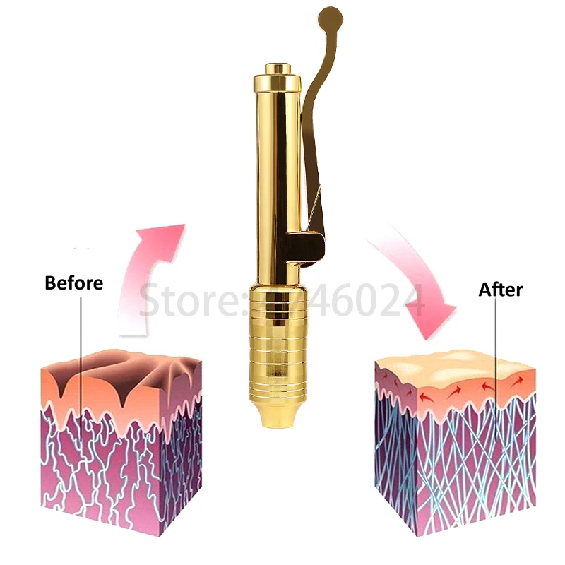 No Needle Noninvasive Nebulizer Gold Hyaluronique Pen 0.3ml Hyaluronic Acid Injection Guns For Lip Filler Wrinkle Removal Beauty