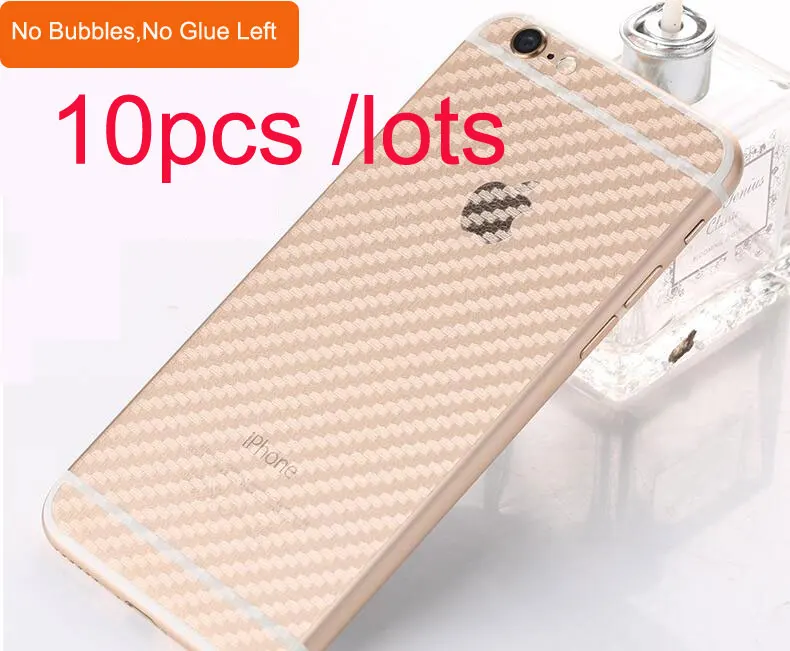 

Clear Carbon Fiber skin Back Film Sticker For Iphone X XS Max XR 8 7 6 6S Plus 5 5S 5C For Note8 S9 Protector Stickers 10pcs