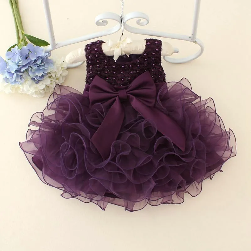 

Hot Lace flower girls wedding dress baby girls Baptism gown cake dresses for party occasion kids 1 year baby girl birthday dress